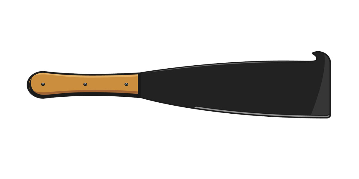 Cane machete from the Caribbean — sugarcane harvesting blade